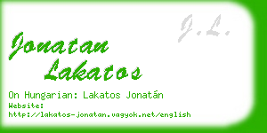 jonatan lakatos business card